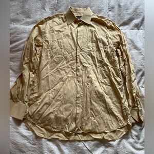 Men’s Italian made Barberini yellow button down shirt